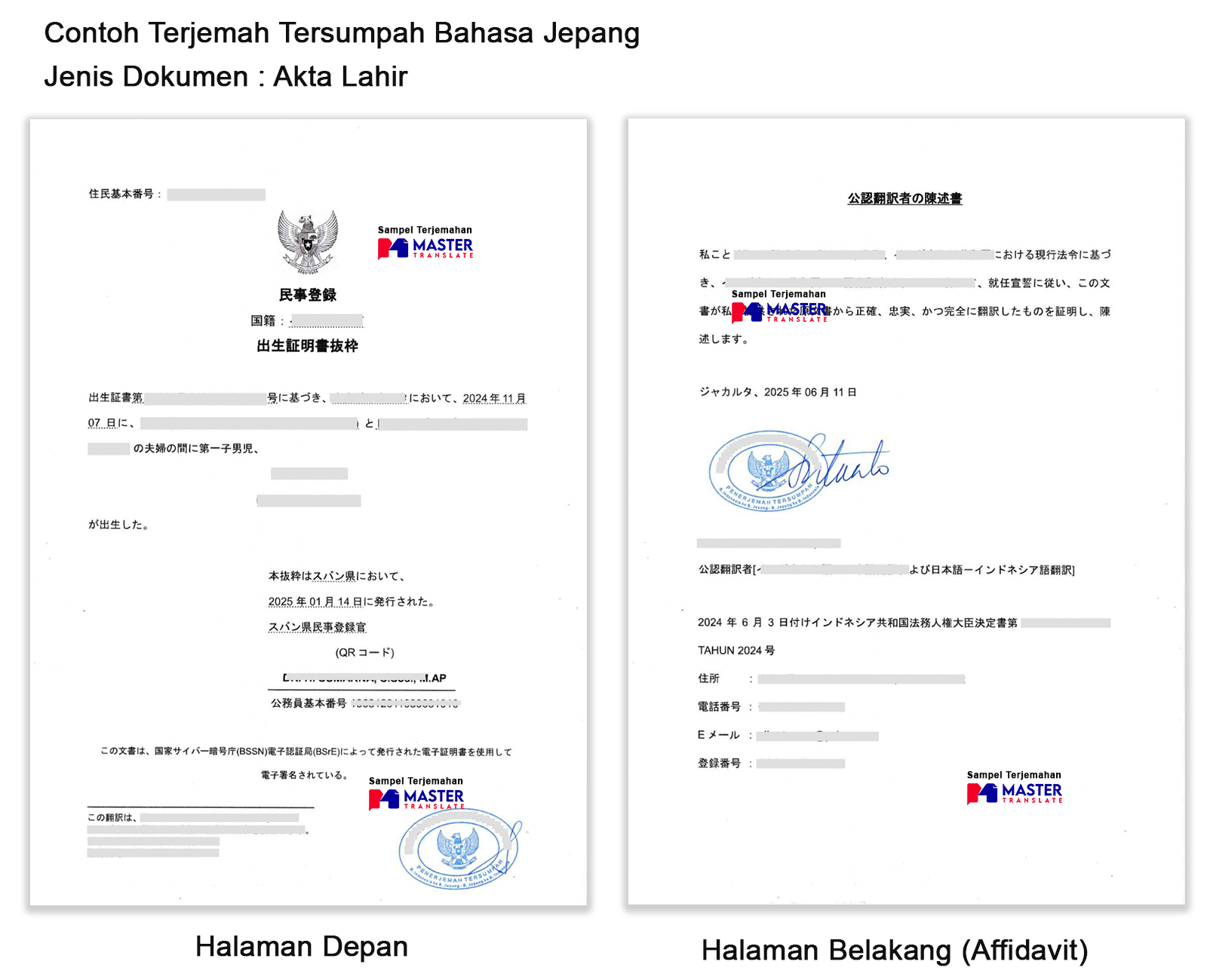 Contoh Penerjemah Tersumpah Jepang