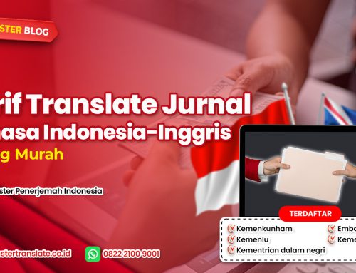 Tarif Translate Jurnal Bahasa Indonesia-Inggris Termurah