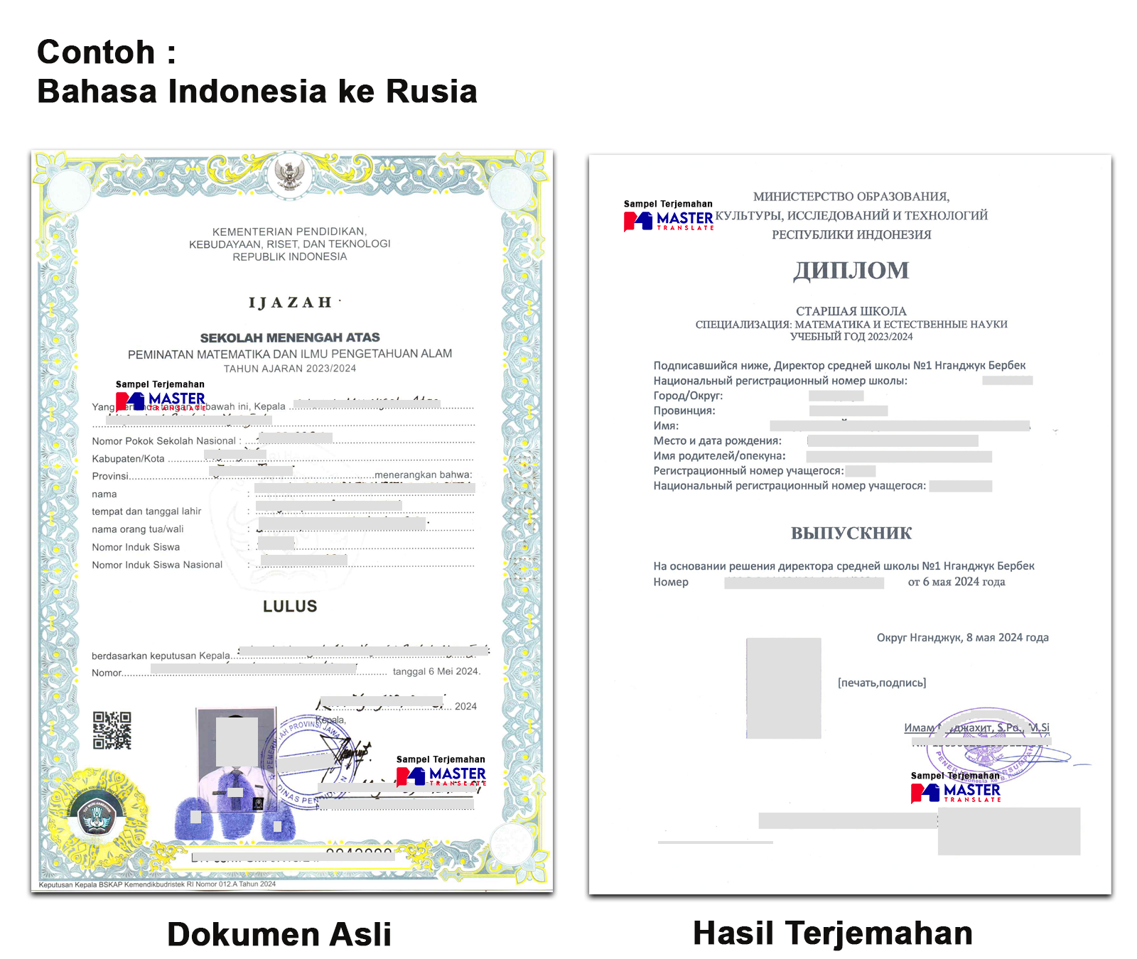 Contoh Penerjemah Tersumpah Rusia